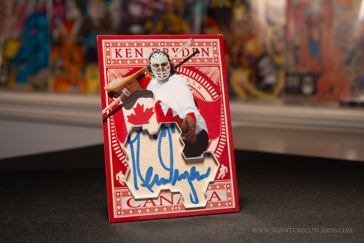 Ken Dryden 1972 Summit Series Team Canada Signature Cut Card