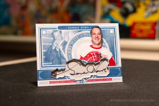 Gordie Howe Detroit Red Wings HHOF Class Of Signature Cut Card