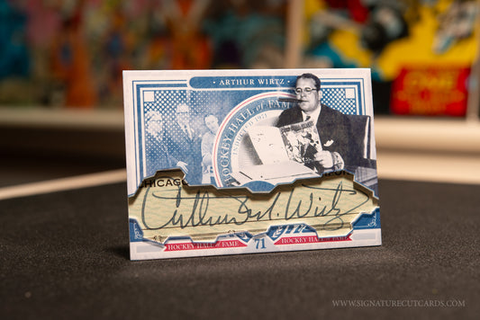 Arthur Wirtz Chicago Blackhawks HHOF Class Of Signature Cut Card