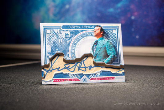 Scotty Bowman Montreal Canadiens HHOF Class of Signature Cut Card