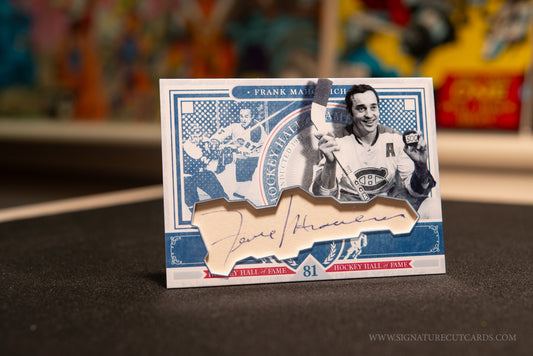 Frank Mahovlich Montreal Canadiens HHOF Class of Signature Cut Card