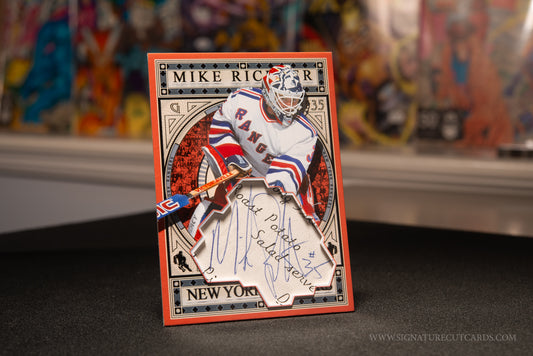 Mike Richter New York Rangers Expansion Era Signature Cut Card