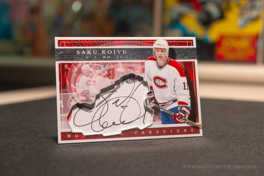 Saku Koivu Montreal Canadiens Expansion Era Signature Cut Card