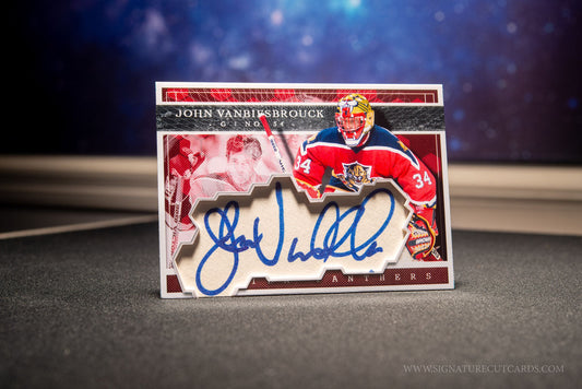 John Vanbiesbrouck Florida Panthers Expansion Era Signature Cut Card