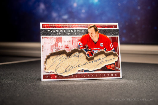 Yvan Cournoyer Montreal Canadiens Expansion Era Signature Cut Card