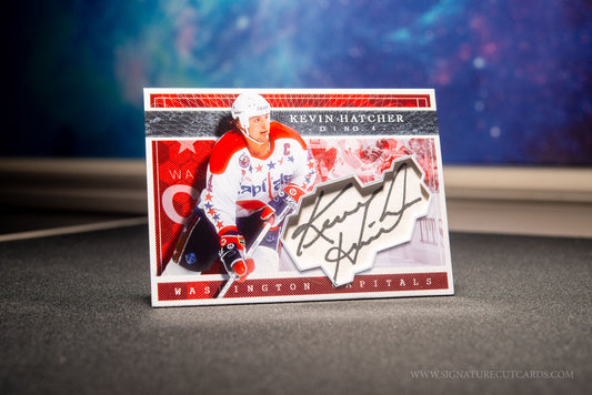 Kevin Hatcher Washington Capitals Expansion Era Signature Cut Card