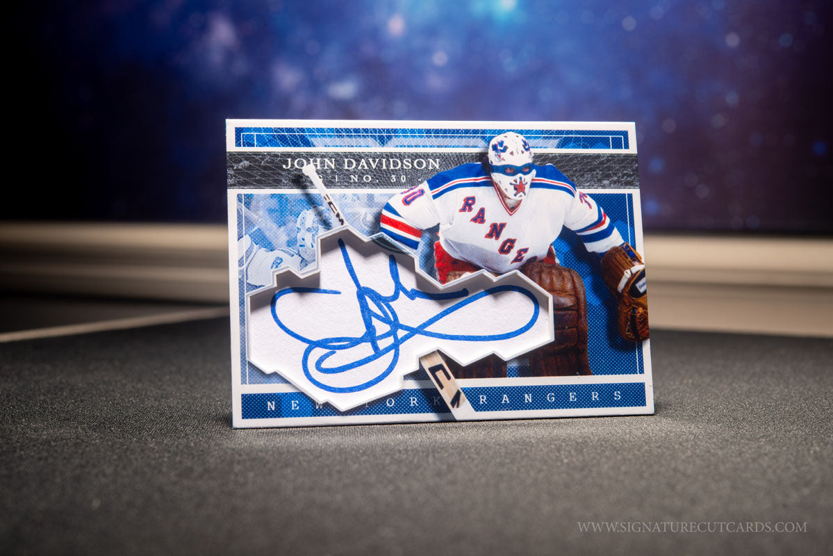 John Davidson New York Rangers Expansion Era Signature Cut Card