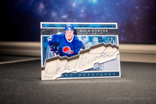 Dale Hunter Quebec Nordiques Expansion Era Signature Cut Card