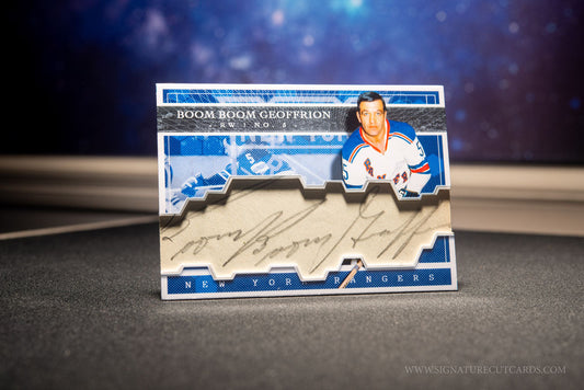 Boom Boom Geoffrion New York Rangers Expansion Era Signature Cut