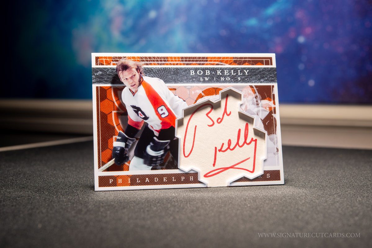 Bob Kelly Philadelphia Flyers Expansion Era Signature Cut Card