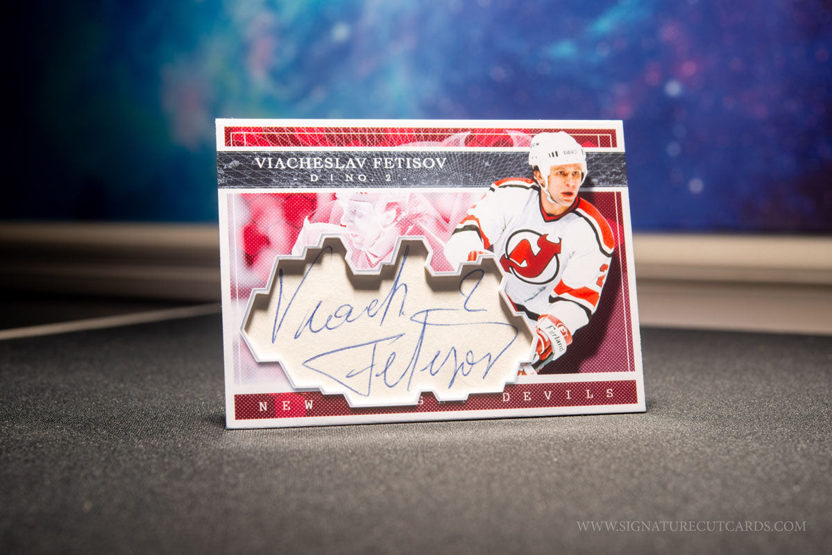 Viacheslav Fetisov New Jersey Devils Expansion Era Signature Cut Card