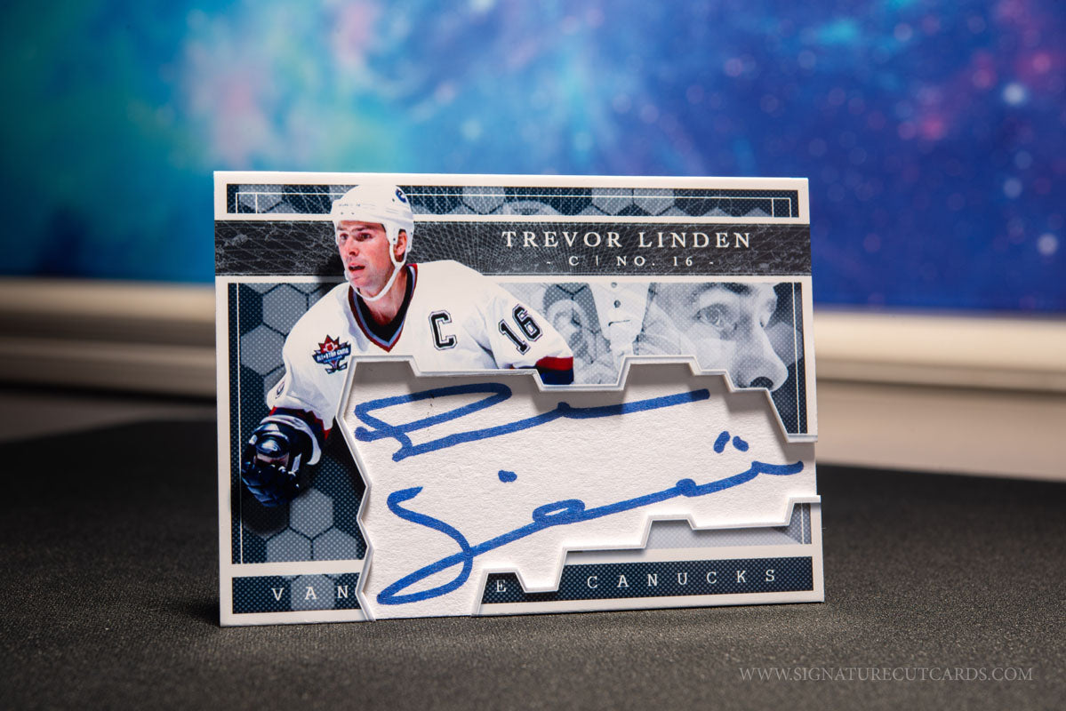 Trevor Linden Vancouver Canucks Expansion Era Signature Cut Card