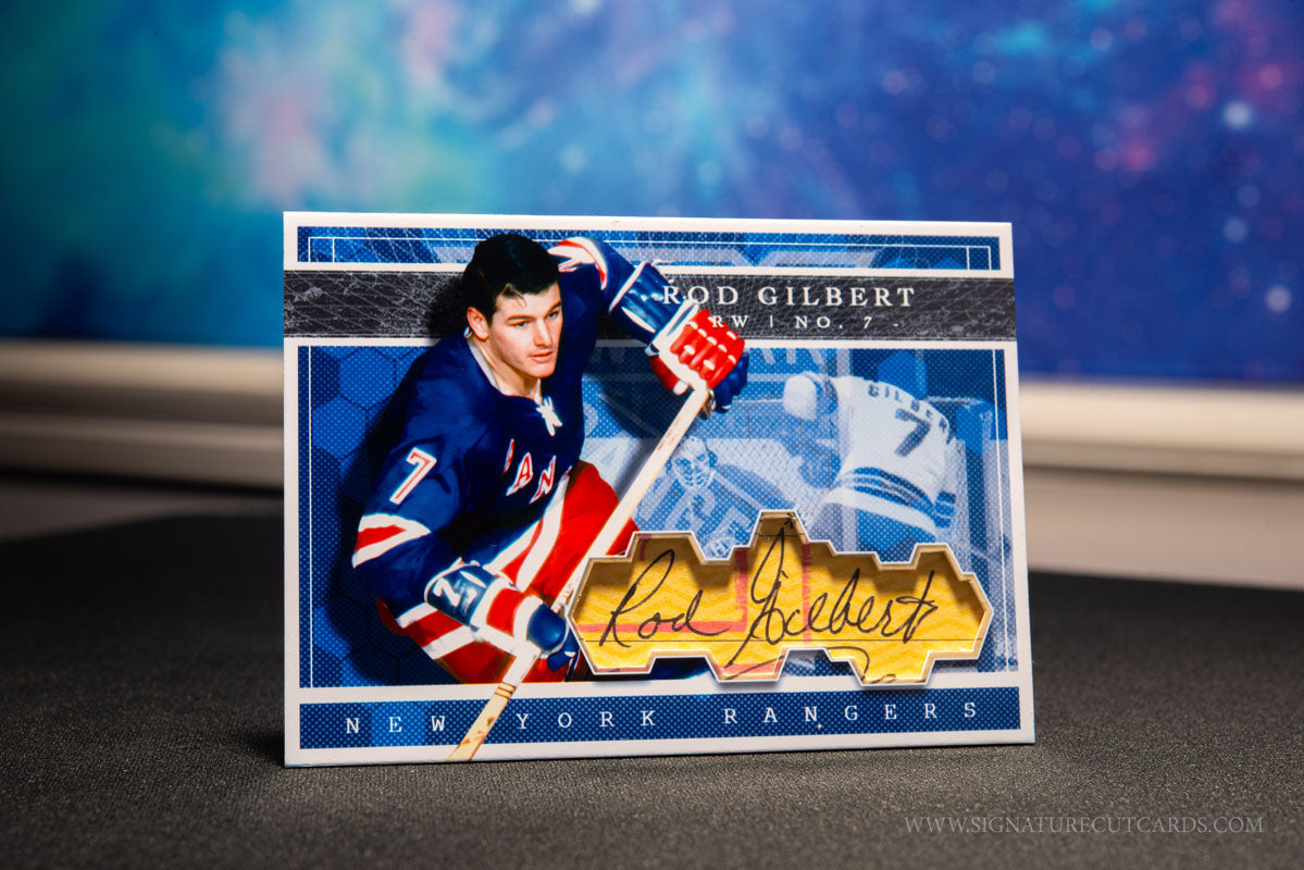 Rob Gilbert New York Rangers Expansion Era Signature Cut Card