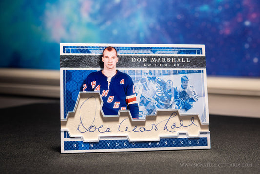 Don Marshall New York Rangers Expansion Era Signature Cut Card