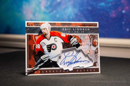 Eric Lindros Philadelphia Flyers Expansion Era Signature Cut Card