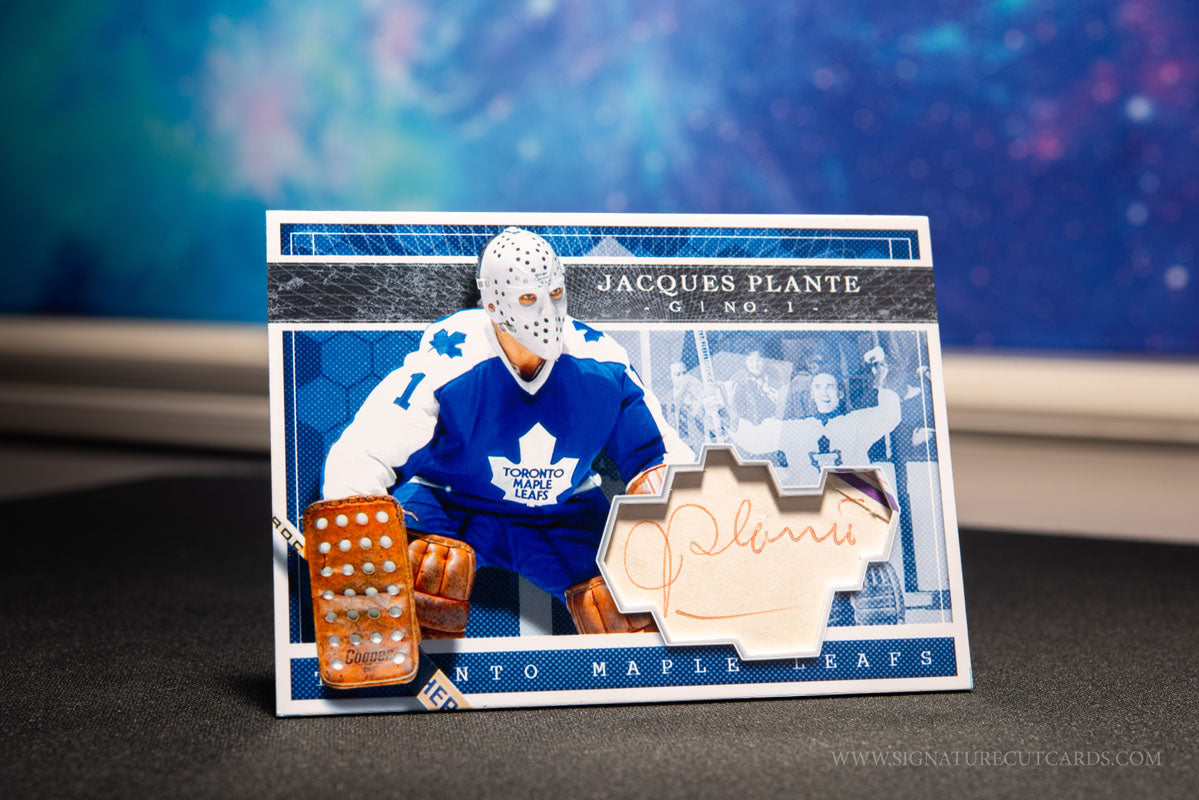 Jacques Plante Toronto Maple Leafs Expansion Era Signature Cut Card