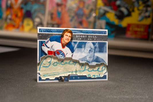 Bobby Hull Winnipeg Jets Expansion Era Signature Cut Card