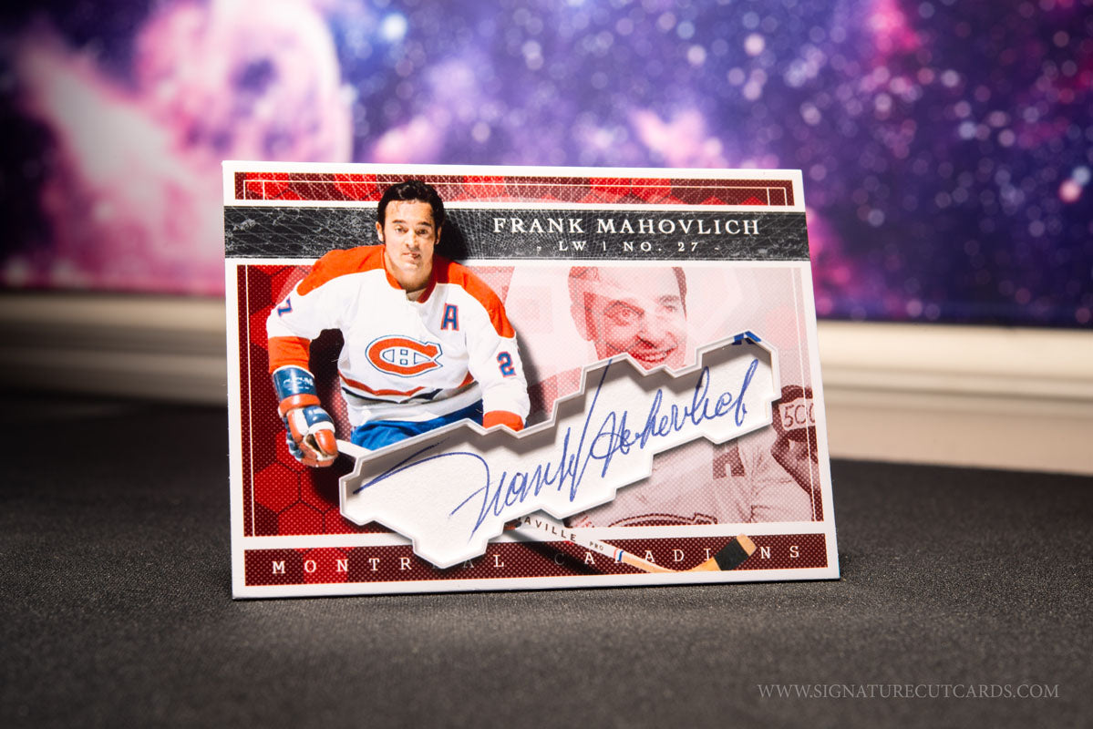 Frank Mahovlich Montreal Canadiens Expansion Era Signature Cut Card