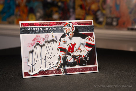 Martin Brodeur New Jersey Devils Expansion Era Signature Cut Card