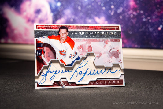 Jacques Laperriere Montreal Canadiens Expansion Era Signature Cut Card