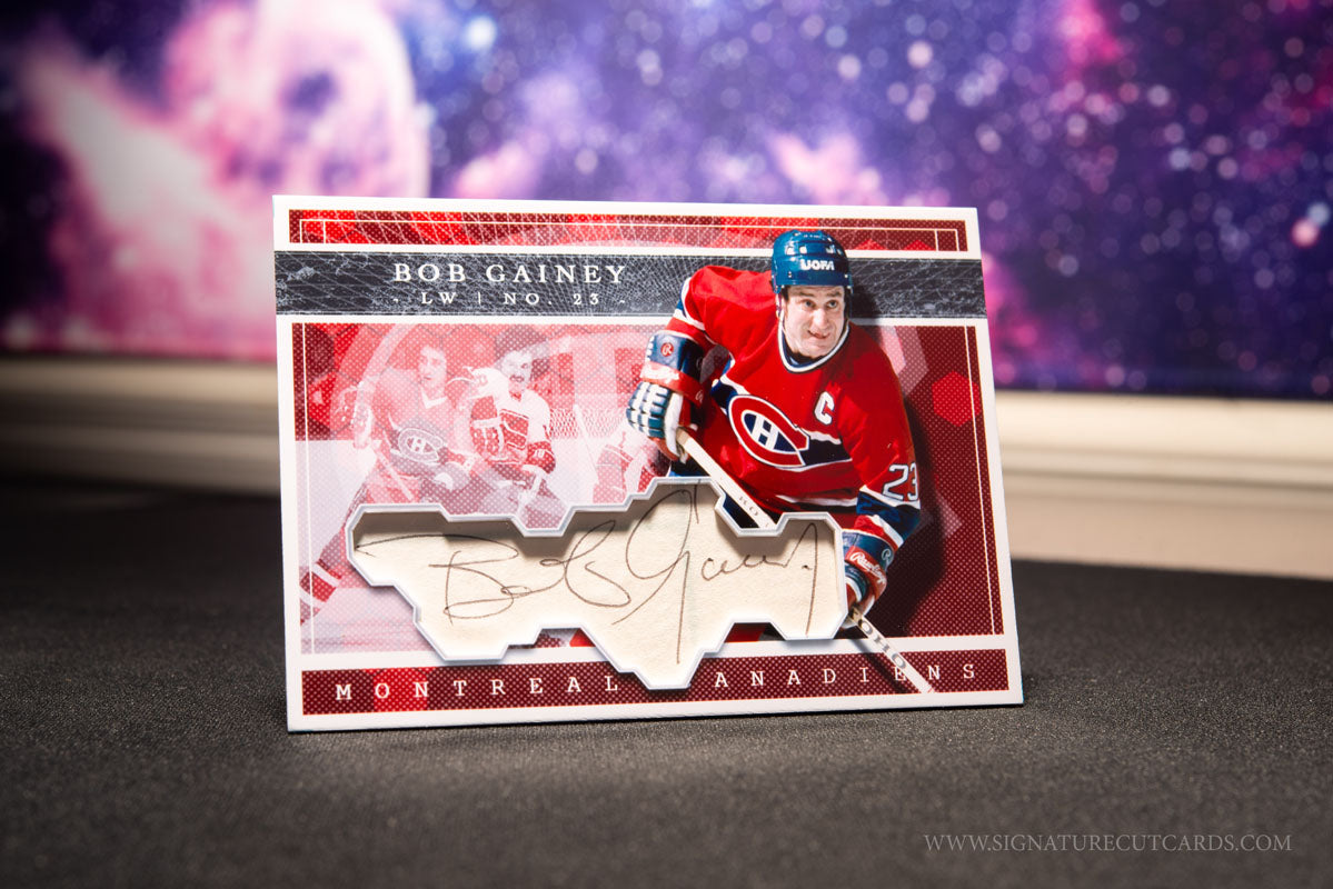 Bob Gainey Montreal Canadiens Expansion Era Signature Cut Card