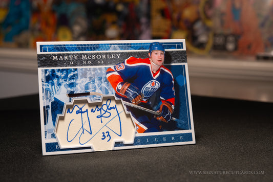 Marty McSorley Edmonton Oilers Expansion Era Signature Cut Card