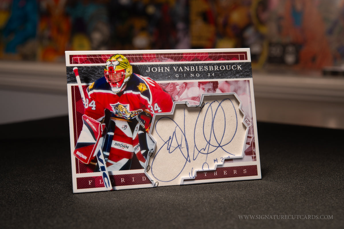 John Vanbiesbrouck Florida Panthers Expansion Era Signature Cut Card