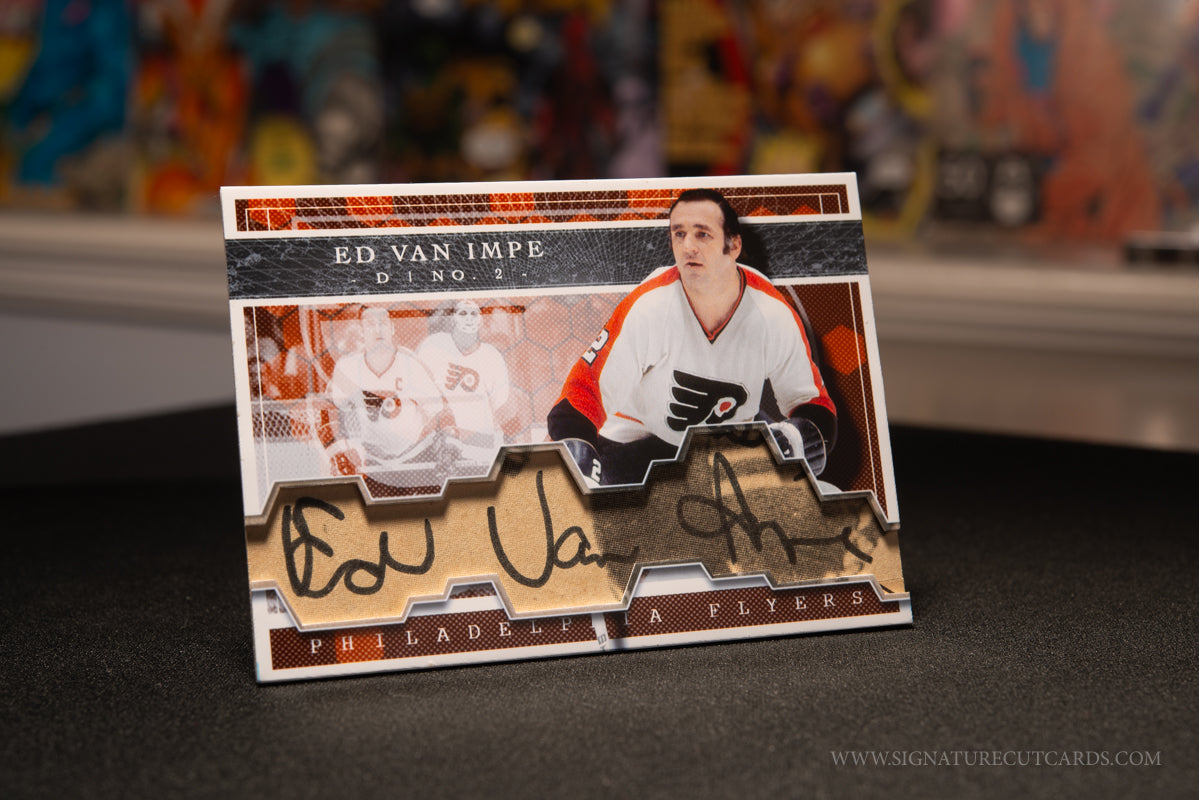 Ed Van Impe Philadelphia Flyers Expansion Era Signature Cut Card