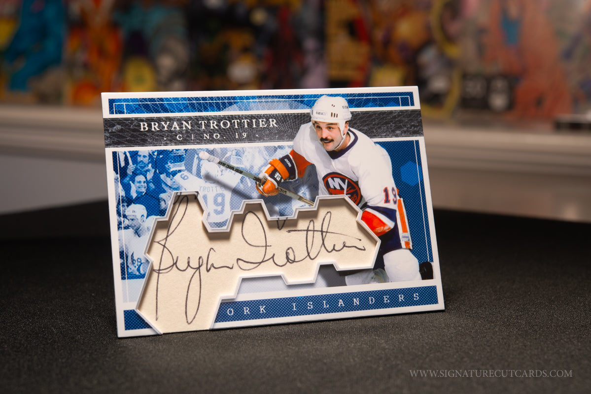 Bryan Trottier New York Islanders Expansion Era Signature Cut Card