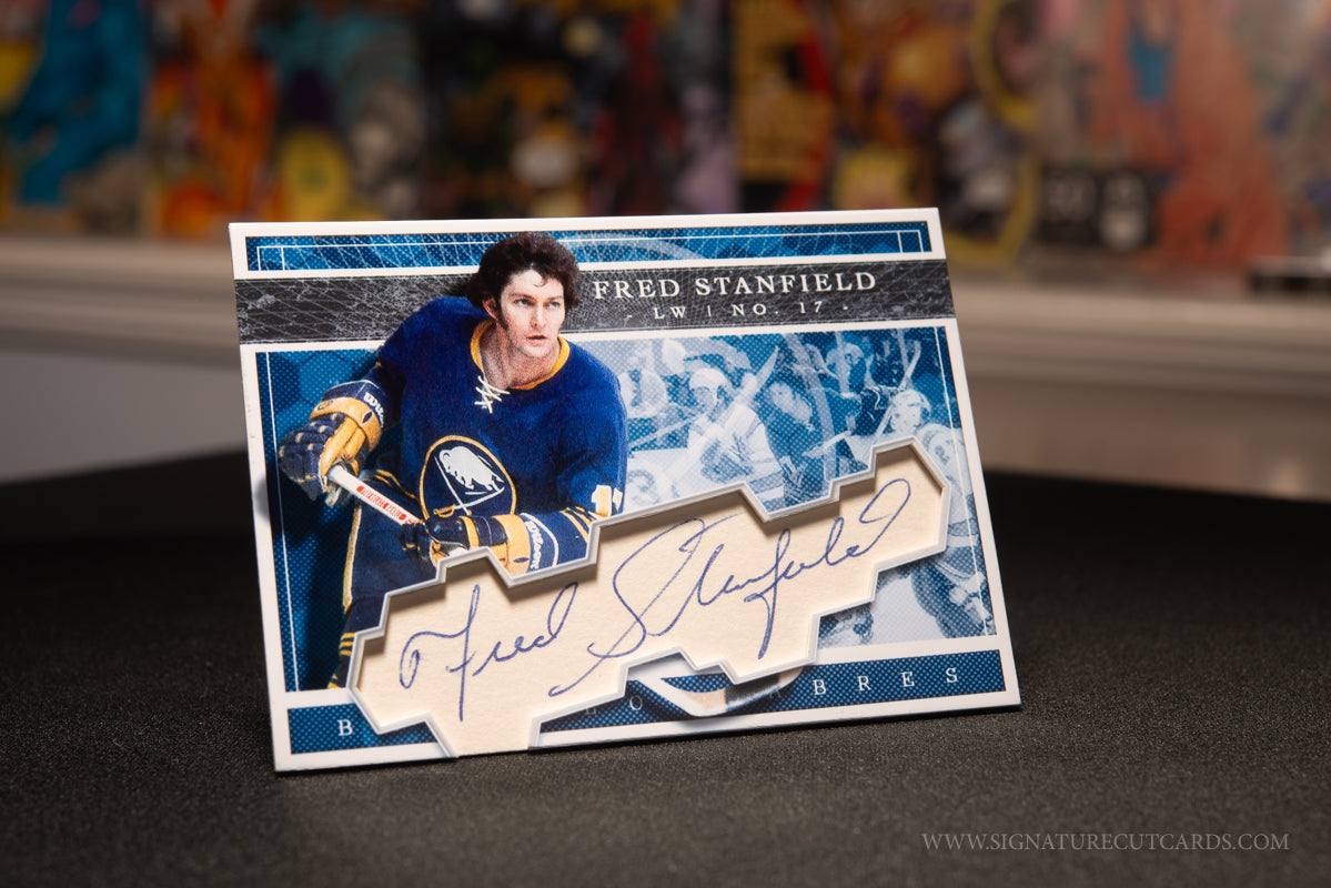 Fred Stanfield Buffalo Sabres Expansion Era Signature Cut Card