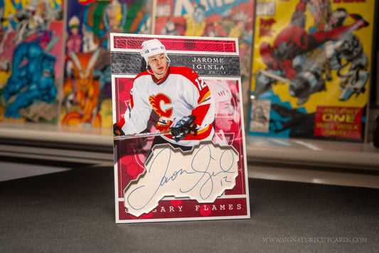 Jarome Iginla Calgary Flames Expansion Era Signature Cut Card *Large