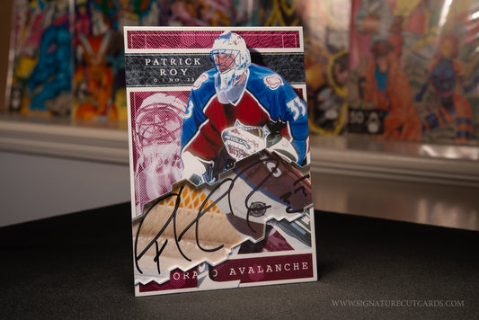 Patrick Roy Colorado Avlanche Expansion Era Signature Cut Card *Large