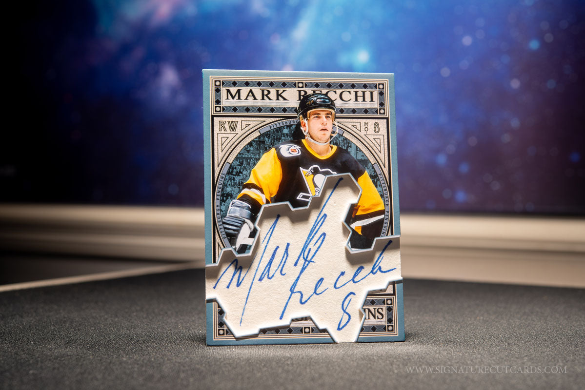 Mark Recchi Pitsburgh Penguins Expansion Era Signature Cut Card