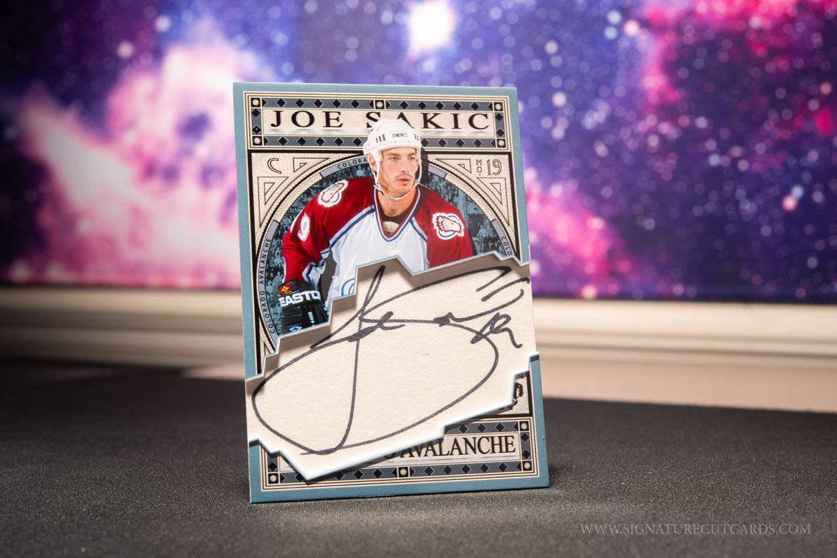 Joe Sakic Colorado Avalanche Expansion Era Signature Cut Card