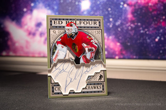 Ed Belfour Chicago Blackhawks Expansion Era Signature Cut Card