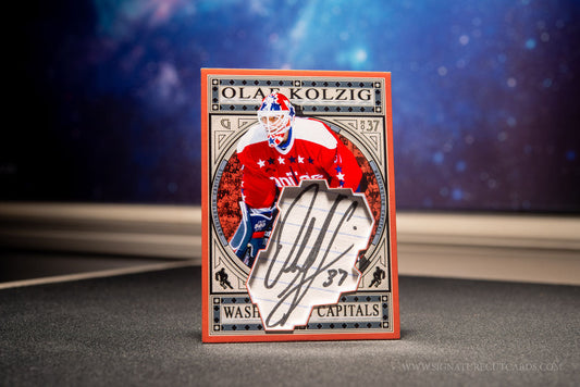 Olaf Kolzig Washington Capitals Expansion Era Signature Cut Card