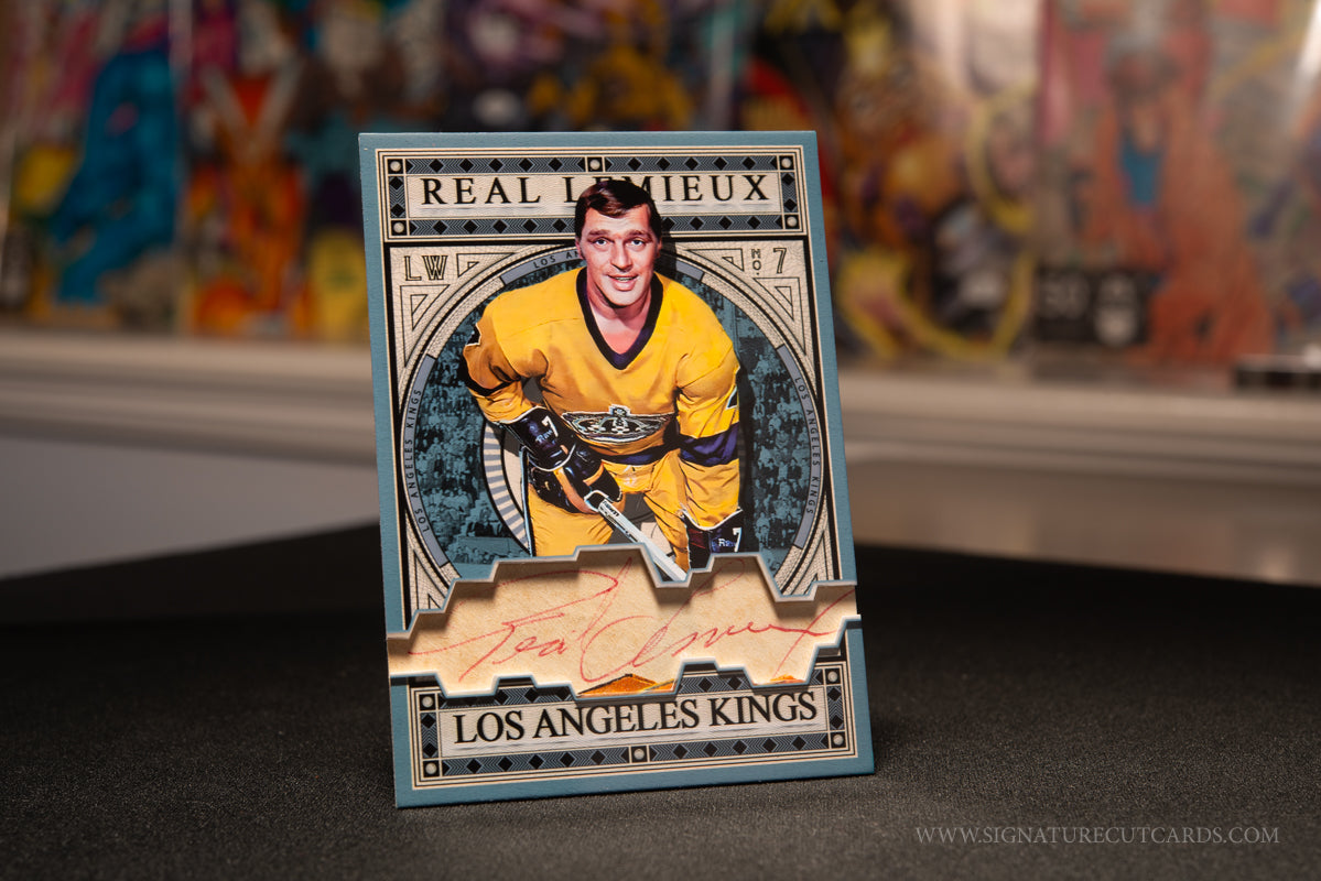 Real Lemieux Los Angeles Kings Expansion Era Signature Cut Card