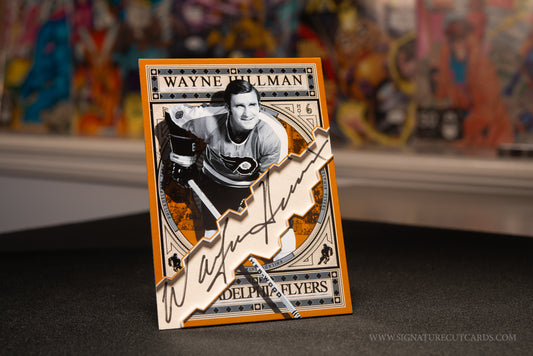 Wayne Hillman Philadelphia Flyers Expansion Era Signature Cut Card