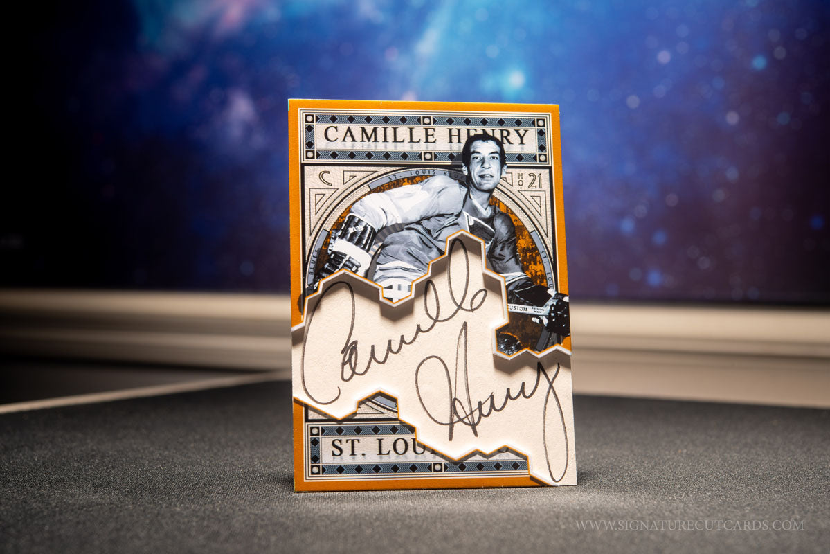 Camille Henry St. Louis Blues Expansion Era Signature Cut Card