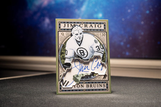 Jim Craig Boston Bruins Expansion Era Signature Cut Card