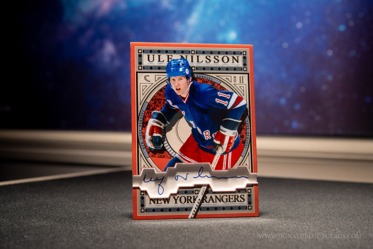 Ulf Nilsson New York Rangers Expansion Era Signature Cut Card