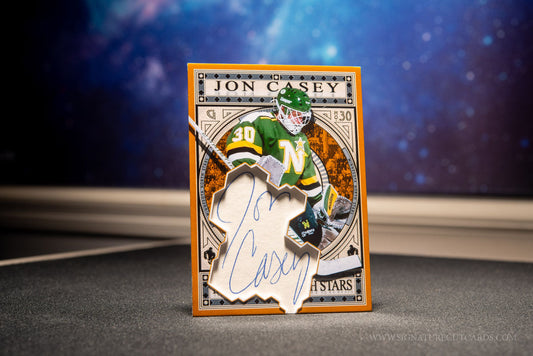 Jon Casey Minnesota North Stars Expansion Era Signature Cut Card