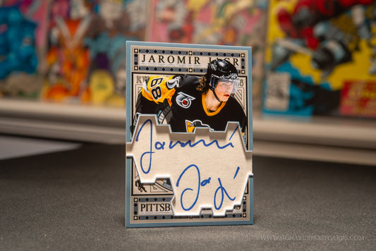 Jaromir Jagr Pittsburgh Penguins Expansion Era Signature Cut Card