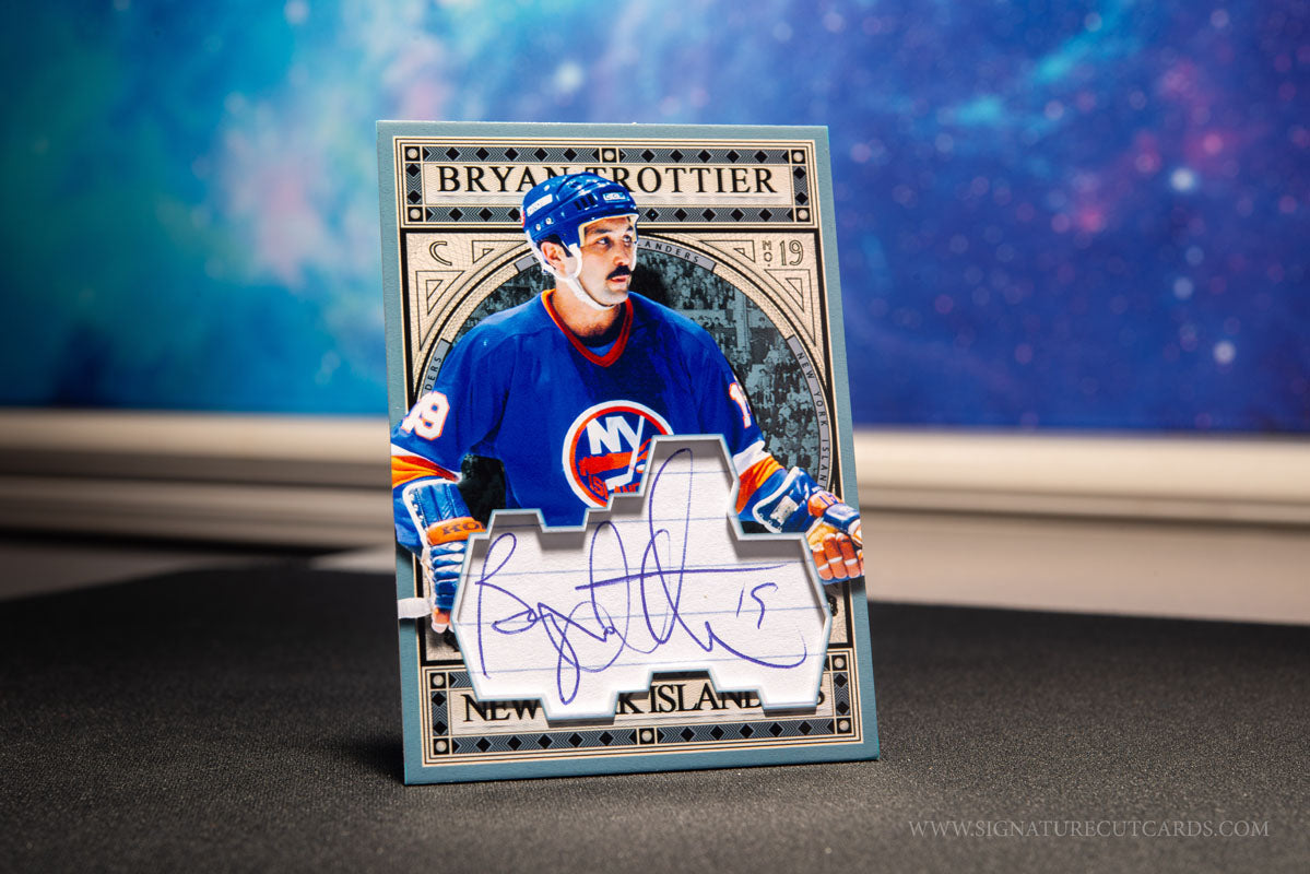 Bryan Trottier New York Islanders Expansion Era Signature Cut Card