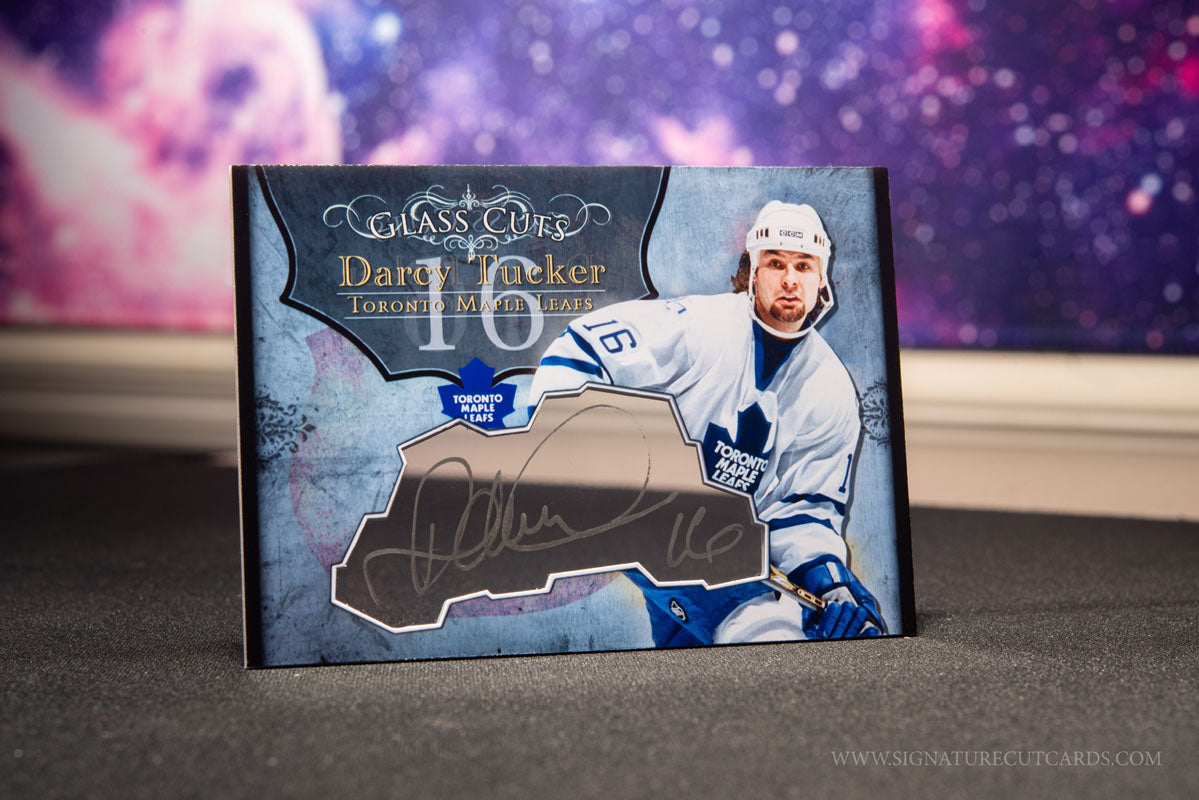 Darcy Tucker Toronto Maple Leafs Glass Cuts Signature Cut Card