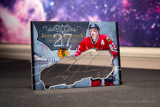 Jeremy Roenick Chicago Blackhawks Glass Cuts Signature Cut Card