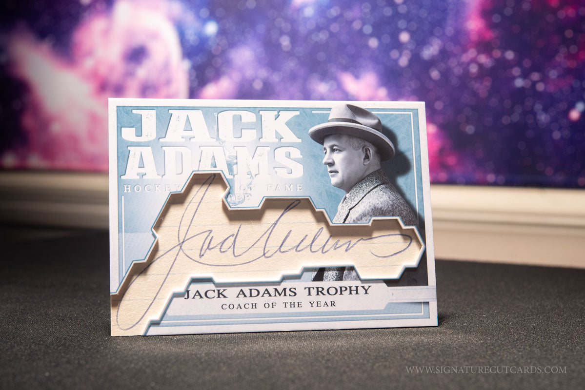 Jack Adams Detroit Red Wings Legend Hockey Trophies Signature Cut Card