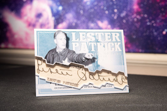 Lester Patrick New York Rangers Legend Hockey Trophies Signature Cut Card