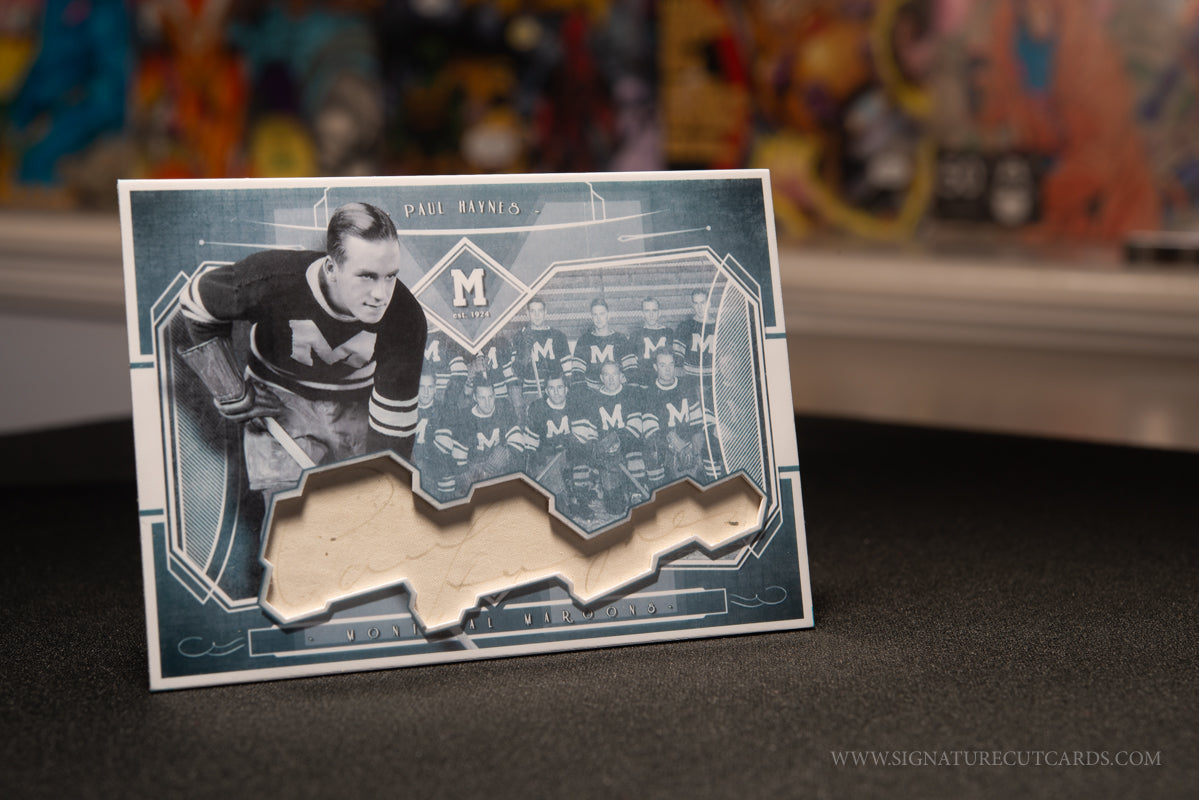 Paul Haynes Montreal Maroons Pre-Original 6 Signature Cut Card