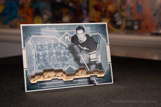 Herbie Cain Montreal Maroons Pre-Original 6 Signature Cut Card